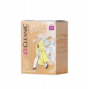 CLEANIC Прокладки дневные Pure Cotton 10шт