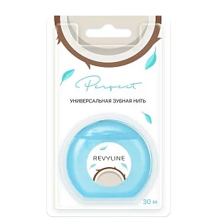 Revyline PERFECT Зубная нить вощеная Кокос и мята 30м