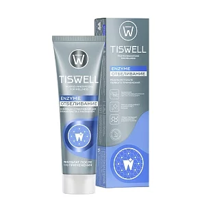 TISWELL Зубная паста отбеливающая энзимная от темного налета и камня 110г