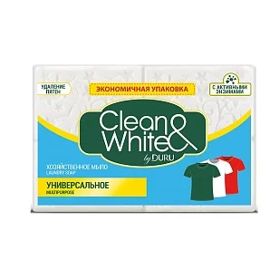 DURU Clean&White Хозяйственное Универсальное мыло 2х120г (42шт)
