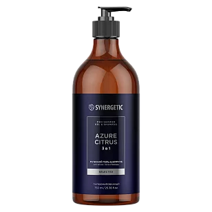 SYNERGETIC Гель д/душа мужской 3в1 Azure Citrus/Лазурный Цитрус 750мл