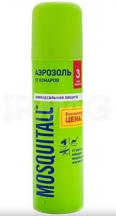 Mosquitall Аэрозоль от комаров Универсальная защита 150мл