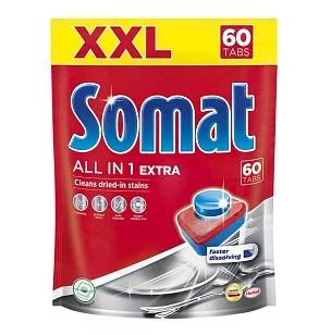 Somat All in One Extra Средство для посудомоечных машин в таблетках, 60шт