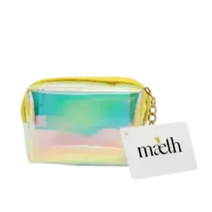 Maeth Косметичка Перламутровая желтая 9х5х6см