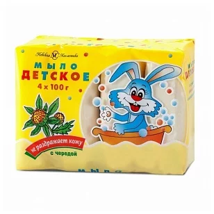 Невская Косметика Туалетное мыло Детское с чередой, 4х100г