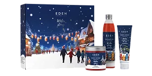 EDEN Winter story BLUE Подарочный набор №3.1 (Крем д/тела150+Гель д/душа 320+Скраб д/тела230)