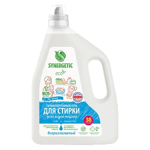 SYNERGETIC Средство д/стирки Pure гель 2,28л