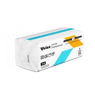 Вейро Professional Home Салфетки бумажные V-сложение 2-слойные, 100шт