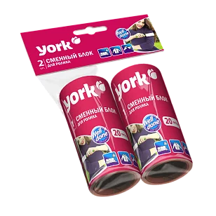 YORK Сменный блок для ролика-щетки 20листов 2шт