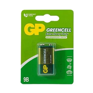 GP Солевая Greencel 9V Батарейка Крон 1шт на, блистере