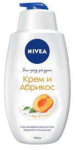 Nivea Гель-уход д/душа Крем и Абрикос 750 мл