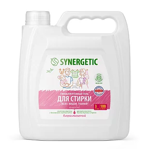 SYNERGETIC Средство д/стирки универсальный гель 3л