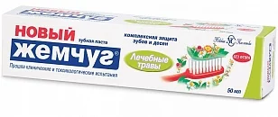 Новый жемчуг Зубная паста Лечебные травы, 50мл