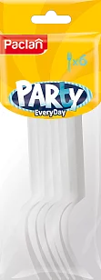 Paclan Party Вилка пластиковая белая Every day 6шт