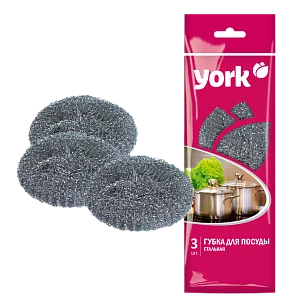 YORK Губки стальные 3шт