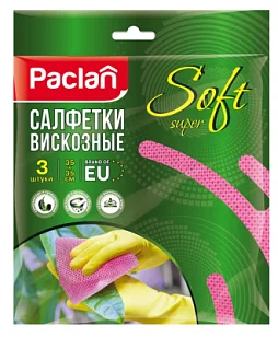 Paclan Тряпка универсальная Practi Super 35x35см 3шт