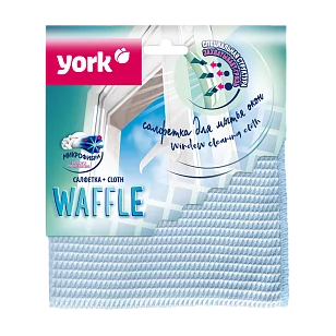 YORK Салфетка из микрофибры для окон вафельная
