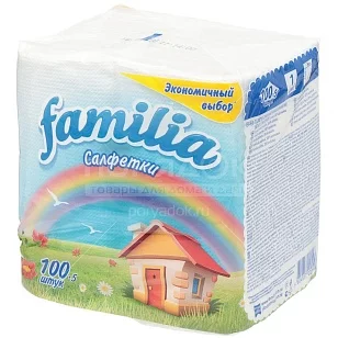 Familia Радуга Салфетки бумажные, 100шт