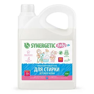 SYNERGETIC Средство для стирки детского белья, 2,75л