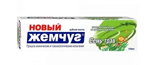 Новый жемчуг Зубная паста Семь трав, 100мл