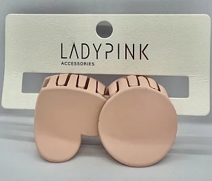 LADY PINK Набор крабов круг и сердце светло-розовые, 2шт