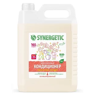 SYNERGETIC Кондиционер-ополаскиватель для белья Магическая орхидея, 5л