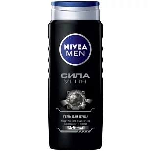 Nivea MEN Гель для душа мужской Сила угля 500мл (12шт в, кор)