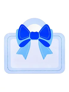 Maeth Подарочный пакет Подарок голубой 26*24+8см