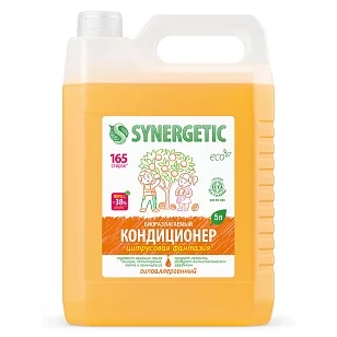 SYNERGETIC Кондиционер-ополаскиватель для белья Цитрусовая фантазия, 5л