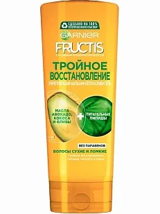 FRUCTIS Бальзам для волос Тройное восстановление, 387мл