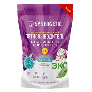SYNERGETIC Отбеливатель-пятновыводитель д/тканей и поверхностей 900г