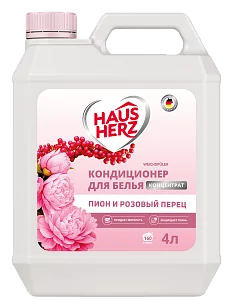 HausHerz Weichspüler Кондиционер для белья Пион и Розовый перец 4л