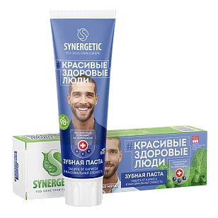 SYNERGETIC Зубная паста Защита от кариеса и максимальная свежесть 100г
