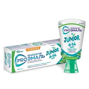 Sensodyne PROЭмаль junior Зубная паста Мятная жвачка 50мл