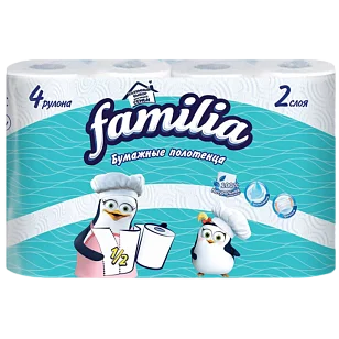 Familia Полотенца бумажные 2-слойные 4шт