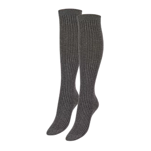 RuSocks Гольфы однобортные с рельефным рис. т.серые 23-25р-р