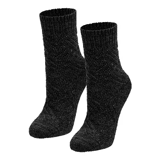 RuSocks Носки п/ш 72% с рельефным рис. жен. черные 23-25р-р