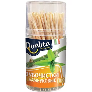 QUALITA Зубочистки бамбуковые, 100шт