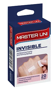 MASTER UNI Пластырь Invisible 20шт