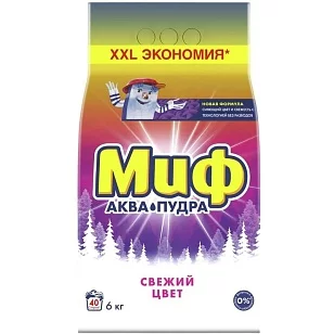 МИФ Стиральный порошок Автомат 3в1 Cвежий цвет, 6кг