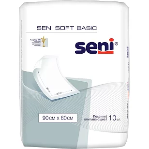 Seni Пеленки одноразовые Soft Basic 90x60см, 10шт