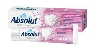 Absolut Professional Зубная паста CALCIUM Восстановление эмали и бережное отбеливание 110г
