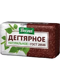 Весна Туалетноое мыло Дегтярное, 140г