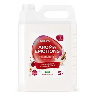 SYNERGETIC Кондиционер для белья EMOTIONS Ripe Cherry/Спелая вишня 5л