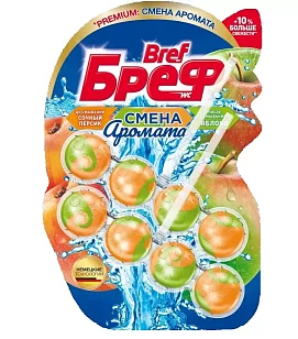 Бреф Блок для унитаза Perfume Switch Персик и Яблоко, 2х50гр