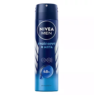 Nivea MEN Део спрей мужской Грейпфрут и мята 150мл