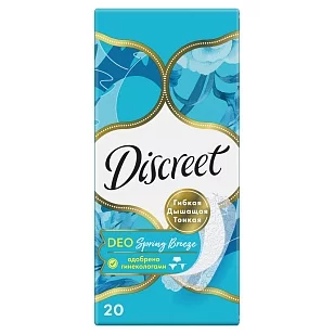 Discreet Прокладки ежедневные Deo Spring Breeze Multiform Single 20шт (new)