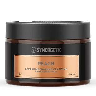 SYNERGETIC Скраб д/тела парфюмированный Peach/Персик 300мл