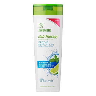 SYNERGETIC Шампунь Против перхоти 2в1 HAIR THERAPY 400мл