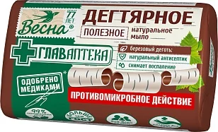 Весна Туалетное мыло Дегтярное 90г